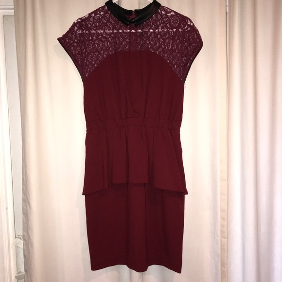 dark red women's dress